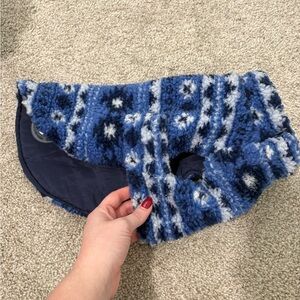 Blue Patterned Dog Sweater